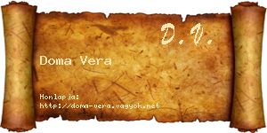 Doma Vera névjegykártya